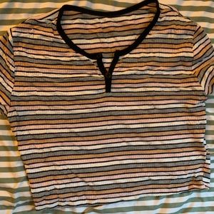 striped crop top